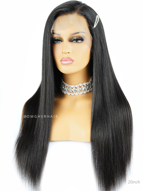 Invisible Lace Frontal Wig Pre Bleached and Pre Plucked – Bundles
