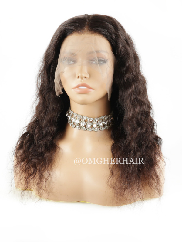 Kinky Straight 360 Lace Wig Pre-Plucked Hairline Indian Remy Human Hair